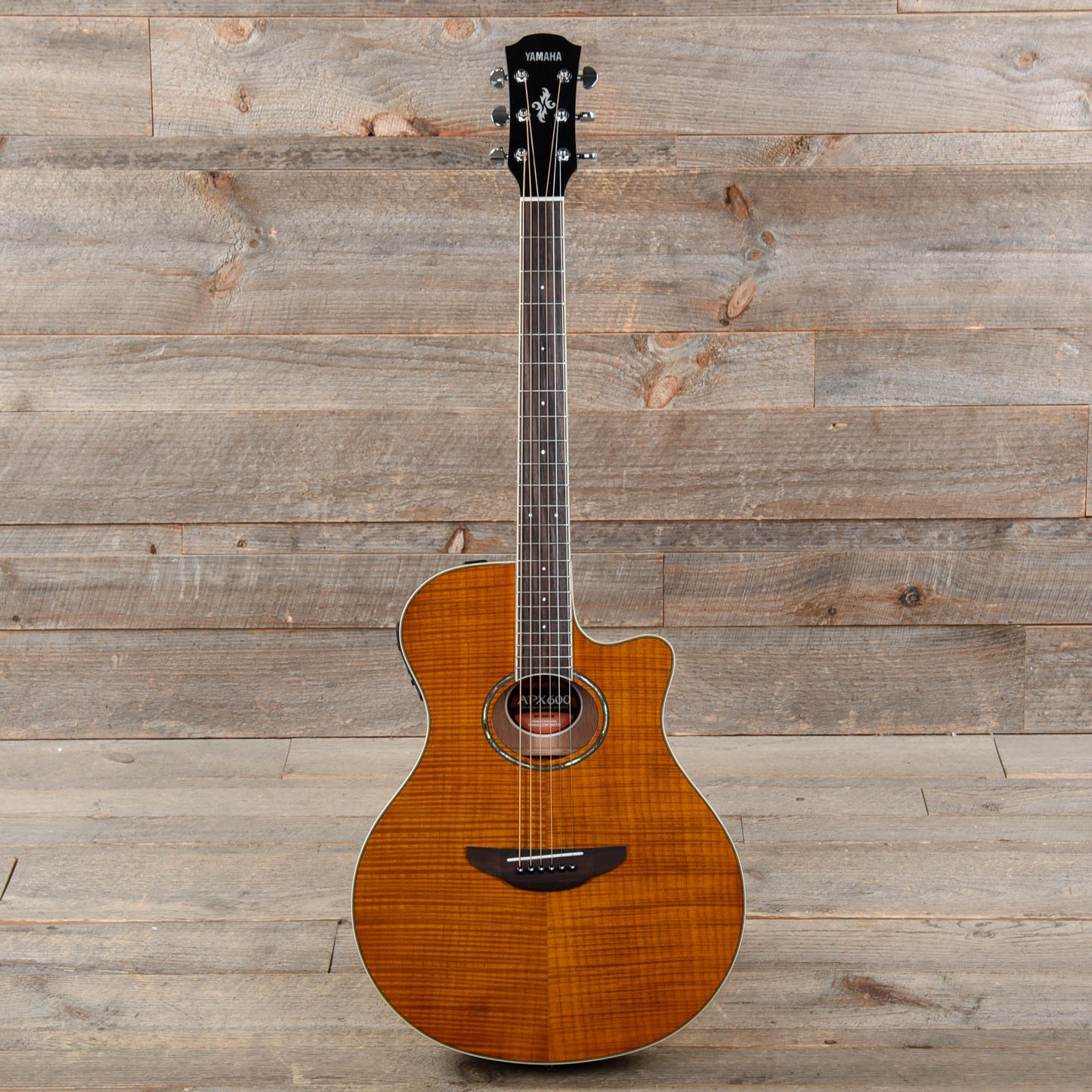 Yamaha APX600FM Flame Maple Amber Acoustic-Electric Guitar Acoustic Guitars / Built-in Electronics