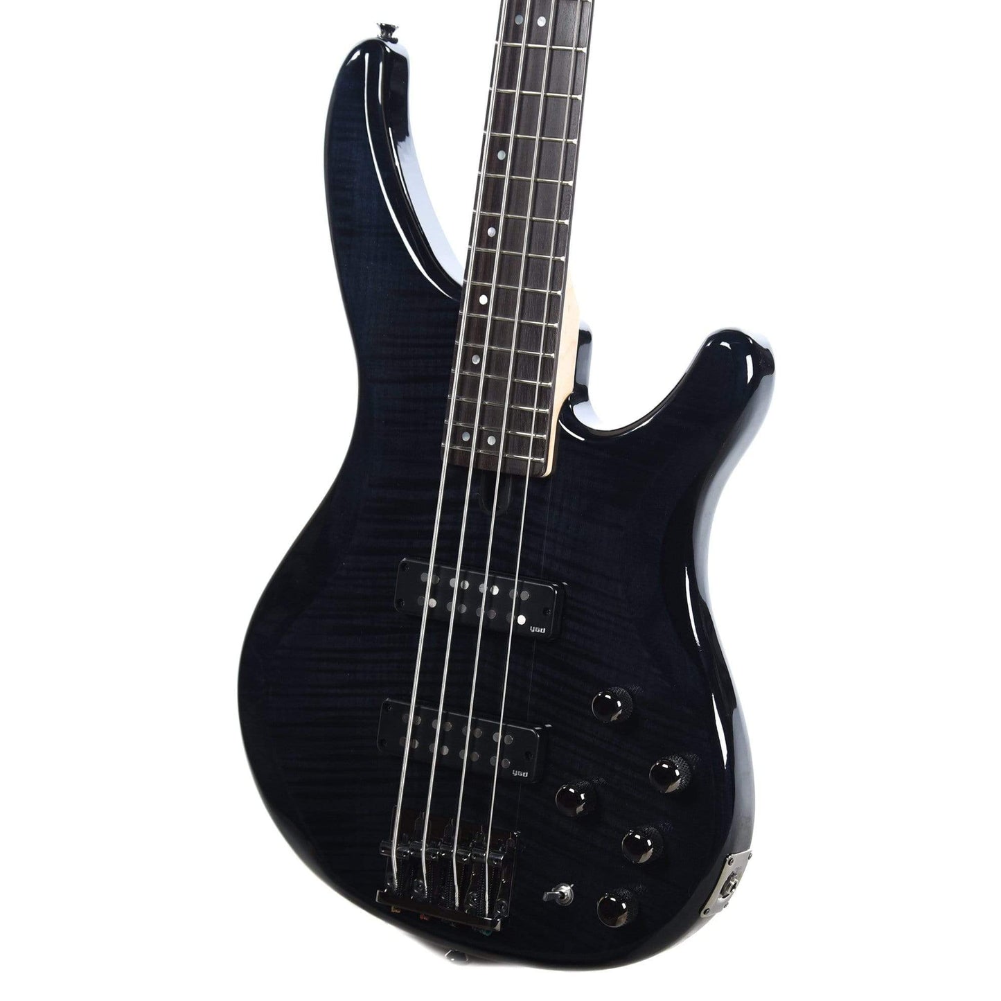 Yamaha TRBX604FM 4-String Bass Trans Black w/Flame Maple Top Bass Guitars / 4-String