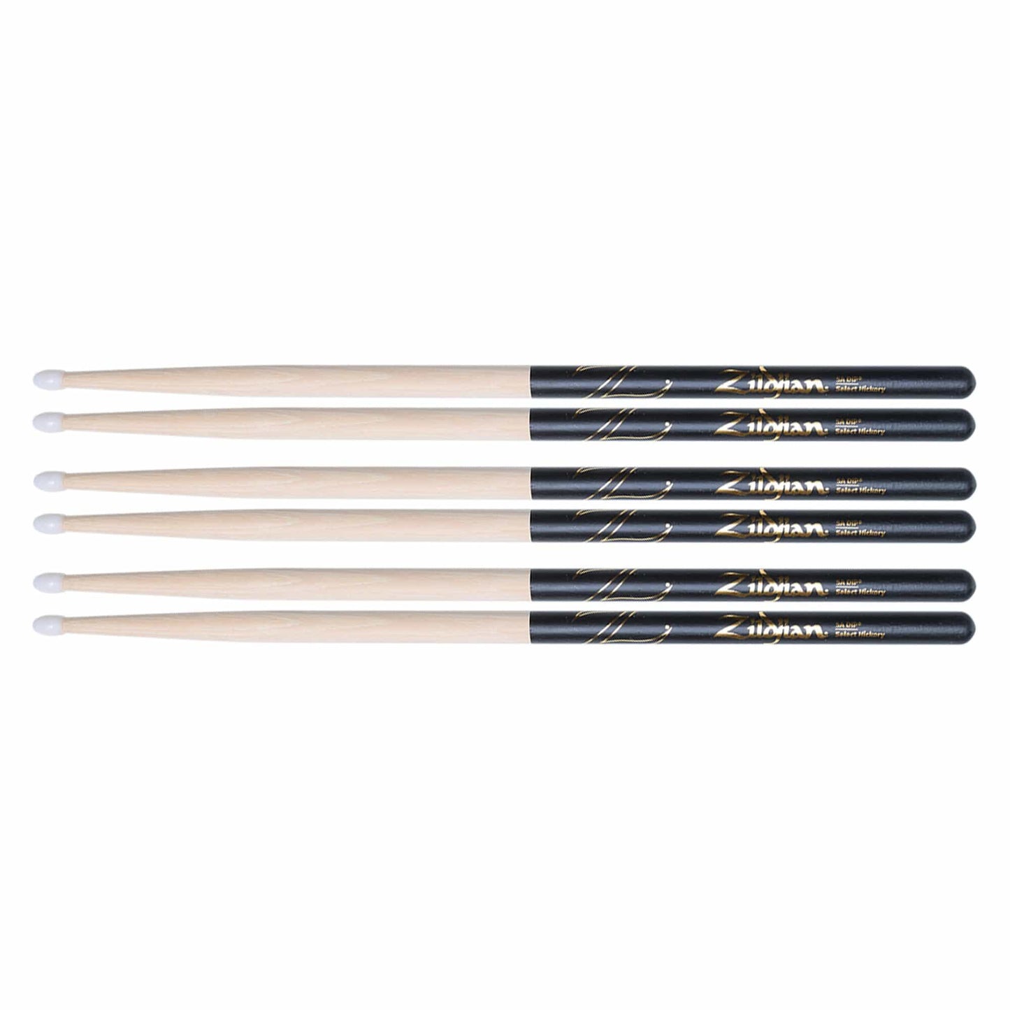 Zildjian 5A Nylon Dip Drum Sticks (3 Pair Bundle) Drums and Percussion / Parts and Accessories / Drum Sticks and Mallets