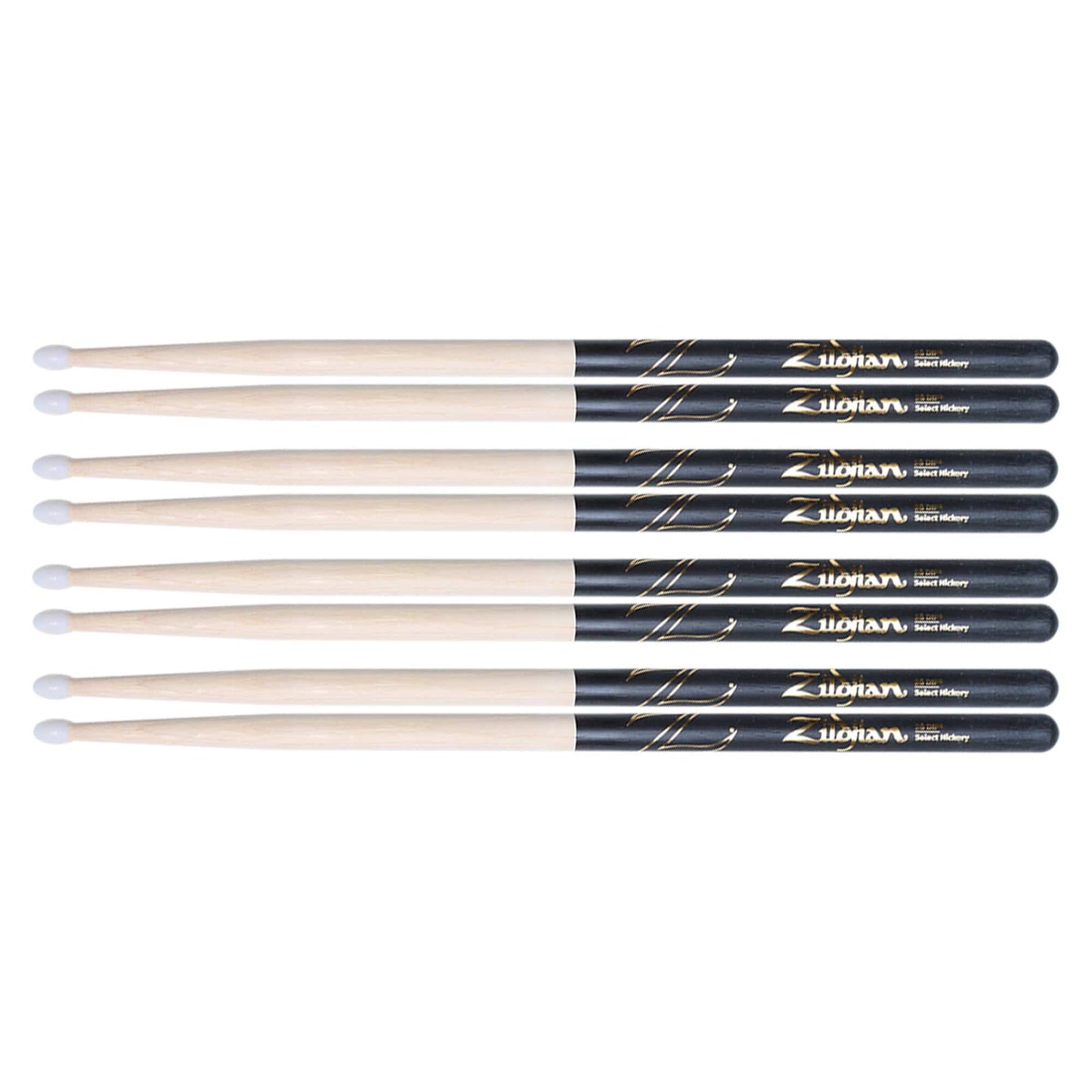 Zildjian 5B Nylon Tip Dip Drum Sticks (4 Pair Bundle) Drums and Percussion / Parts and Accessories / Drum Sticks and Mallets